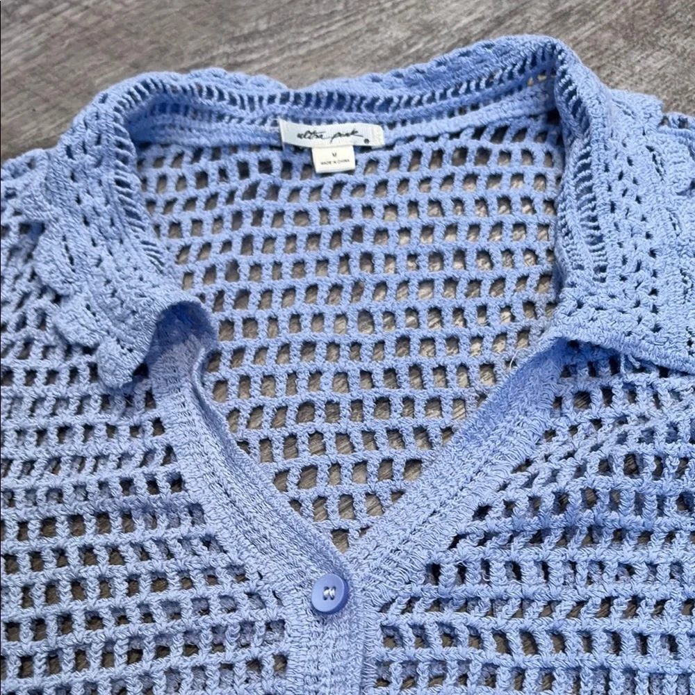 Ultra Pink lilac Crochet Cardigan Sweater~gorgeous - Picture 2 of 6